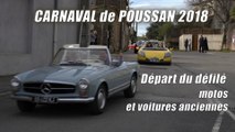 Carnaval de Poussan 2018 : Départ du défilé des motos et des voitures anciennes   2' 30