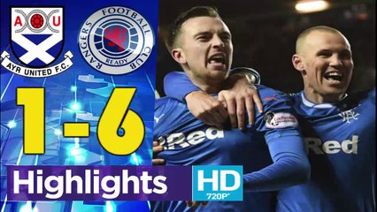 Ayr Utd vs Rangers  1 - 6  Highlights 11.02.2018 HD