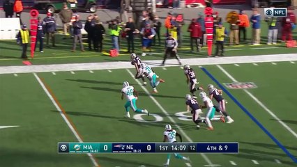 New England's Fake Punt Play Sets Up Rex Burkhead's Strong TD Run! | Dolphins vs. Pats | NFL Wk 12