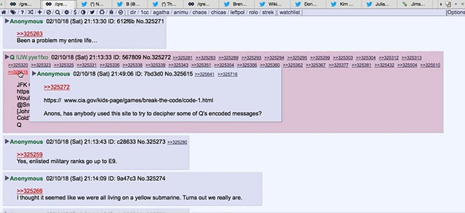 Latest Qanon Posts 2-11-18 : How's the bunker these days?