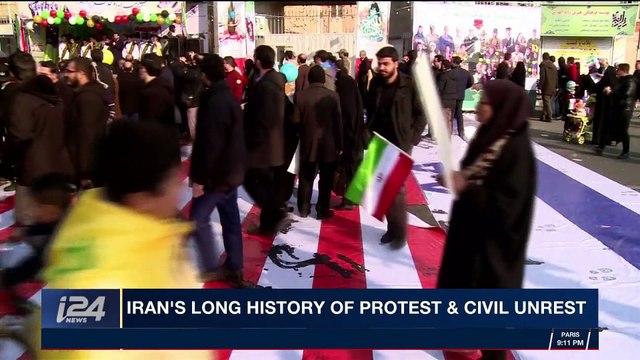 i24NEWS DESK | Iran's long history of protest & civil unrest | Sunday, February 11th 2018