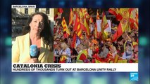 Catalonia independence: Protesters at unity rally call for Puigdemont's arrest