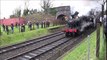 2 British Steam Engine leaving the Station with an a Passenger Train