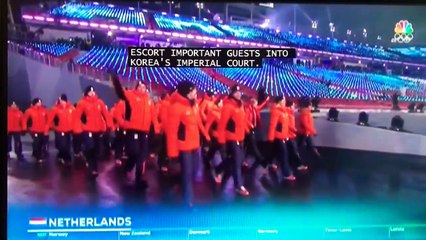 Opening Ceremony 2018 Olympics - Katie Couric (NBC) about the Netherlands and ice skating