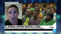 Two white South African farmers found guilty in the 'coffin assault' case