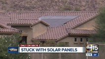 Neighborhood stuck with solar panels after company filed bankruptcy
