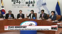 S. Korea's political parties divided over inter-Korean summit