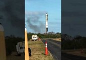 Get a Close Look at SpaceX's Falcon Booster Minutes After Landing