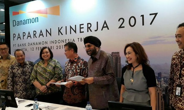 Bank Danamon Cetak Kenaikan Laba Bersih 38% di 2017