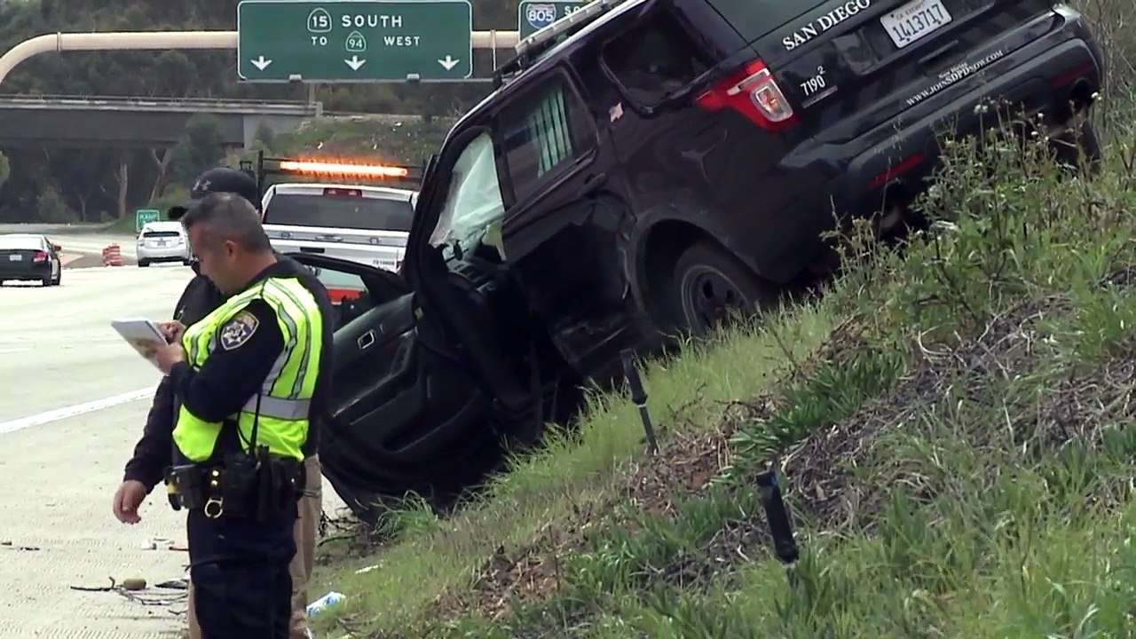 San Diego Officer, Prisoner Hospitalized After Squad Car Crashes