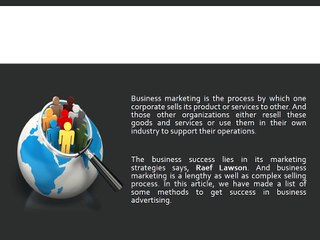Keys to Become Prosperous in Business Marketing