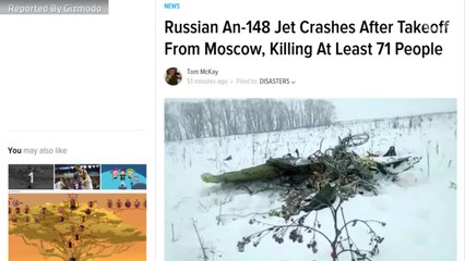 Russian Jet Crashes After Takeoff From Moscow, Killing More Than 70