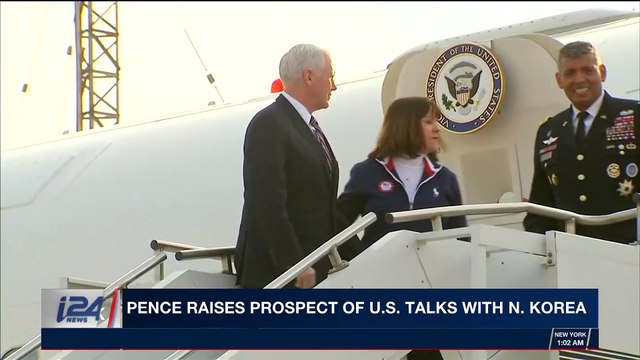 i24NEWS DESK | Pence raises prospect of U.S talks with N. Korea | Monday, February 12th 2018