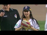 【TVPP】SUZY(Miss A) - First Ball Of The Semifanal, 수지(미쓰에이) - 준플레이오프 시구 @ Paldo Pro-Baseball