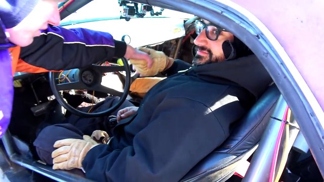 RoadKill Ice Drag Racing at Merrill Wisconsin: Hot Rod Mike Finnegan and Tony Angelo