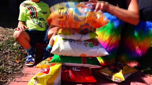 Freaky Joker Crushed Giant Chips Bad Kids & Chocolate Candy Coca Cola! Johny Johny Yes Papa