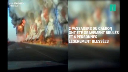 En Chine, une autoroute se transforme en brasier