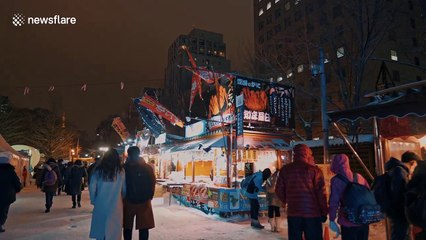 Stunning Japanese snow festival draws to a close