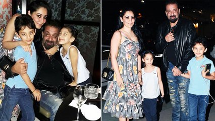 DRUNK Sanjay Dutt Maanyata Dutt With Kids Celebrate 10 Years Wedding Anniversary