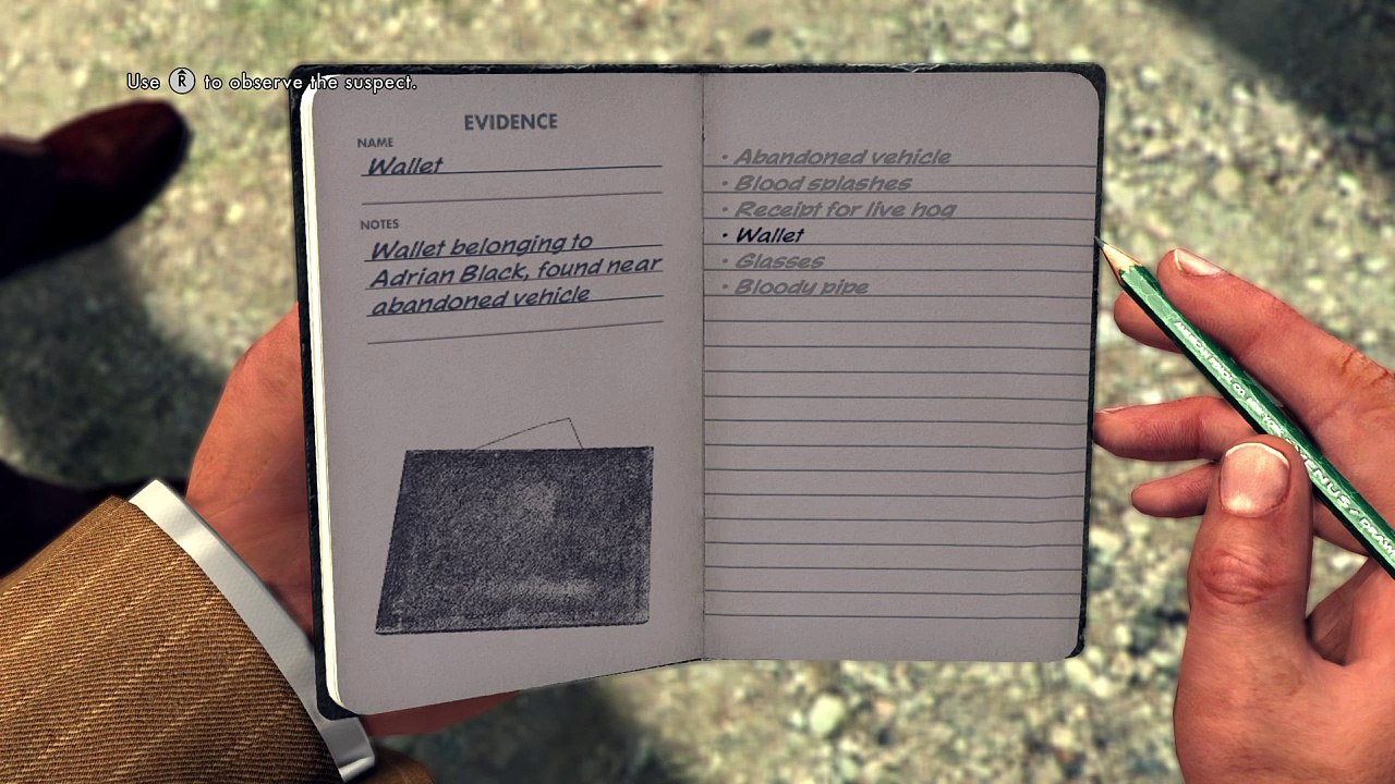 L.A. Noire Case the drivers seat
