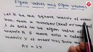 Eigen Values and Eigen Vectors | part #1