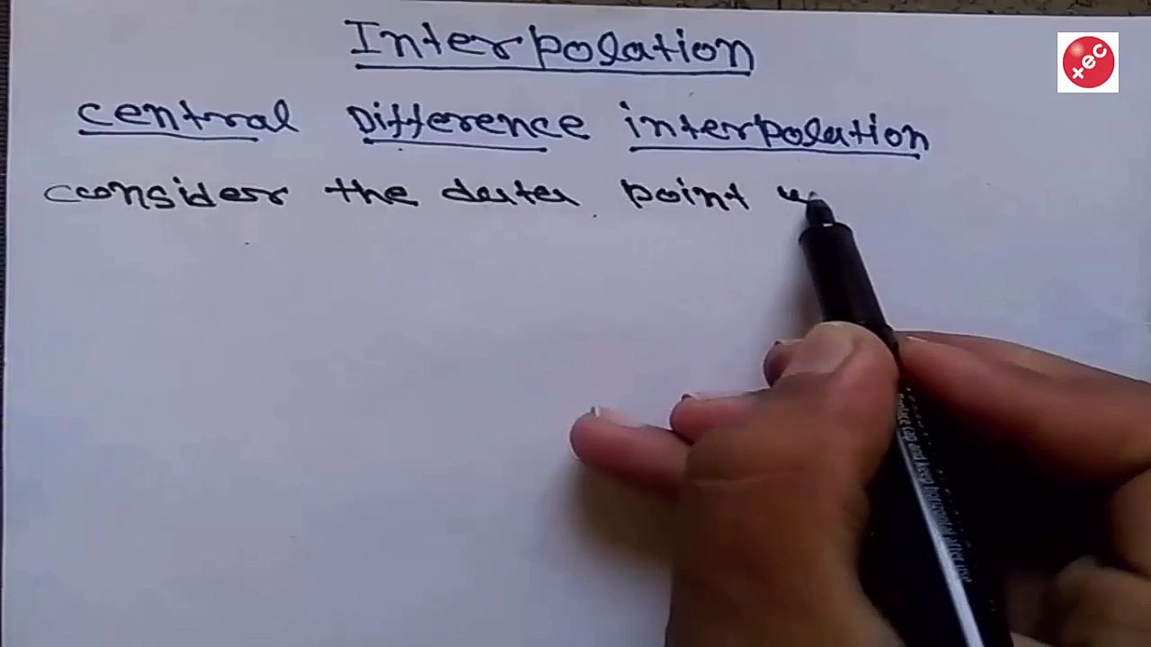 Interpolation 03- Central Difference Interpolation Formula
