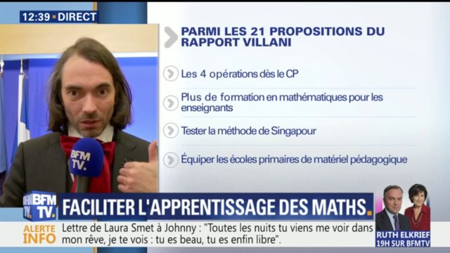 Plus de formation, test de la méthode de Singapour... Ce que propose Villani pour réenchanter les maths