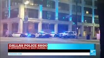 Dallas police shooting: dramatic sniper shooting captured on video by witnesses