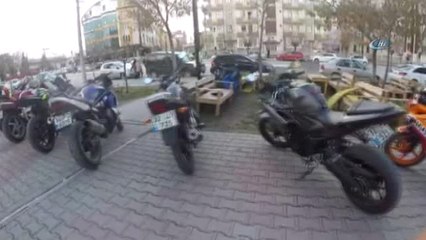 Isparta'daki Motosiklet Tutkunlarından Şehitlere Saygı Korteji