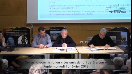 Conseil d'administration des Amis du Fort de Brescou 2018