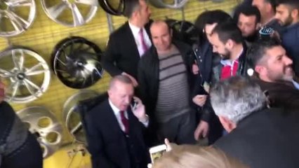 Cumhurbaşkanı Erdoğan Esnaf Ziyaretinde Bulundu
