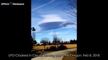 UFO Cloaked In Clouds Moving Low Over Oregon, Feb 8, 2018
