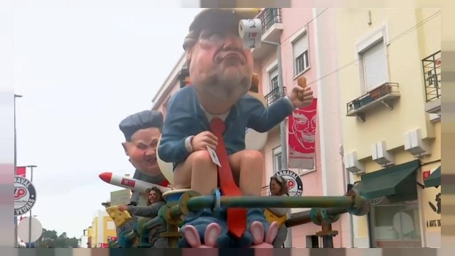 Trump y Kim Jong-un protagonistas en el carnaval de Torres Vedras