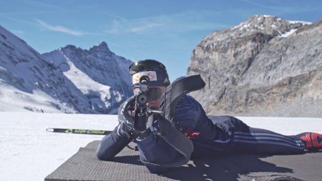 Simon Fourcade, session d'entrainement aux Jeux Olympiques