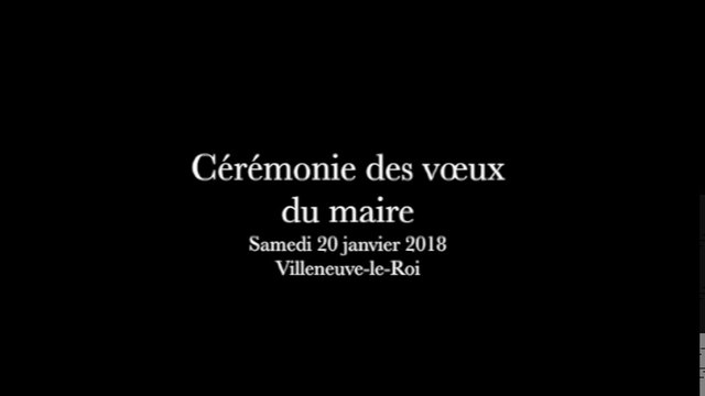 Cérémonie des voeux du maire samedi 20 janvier 2018