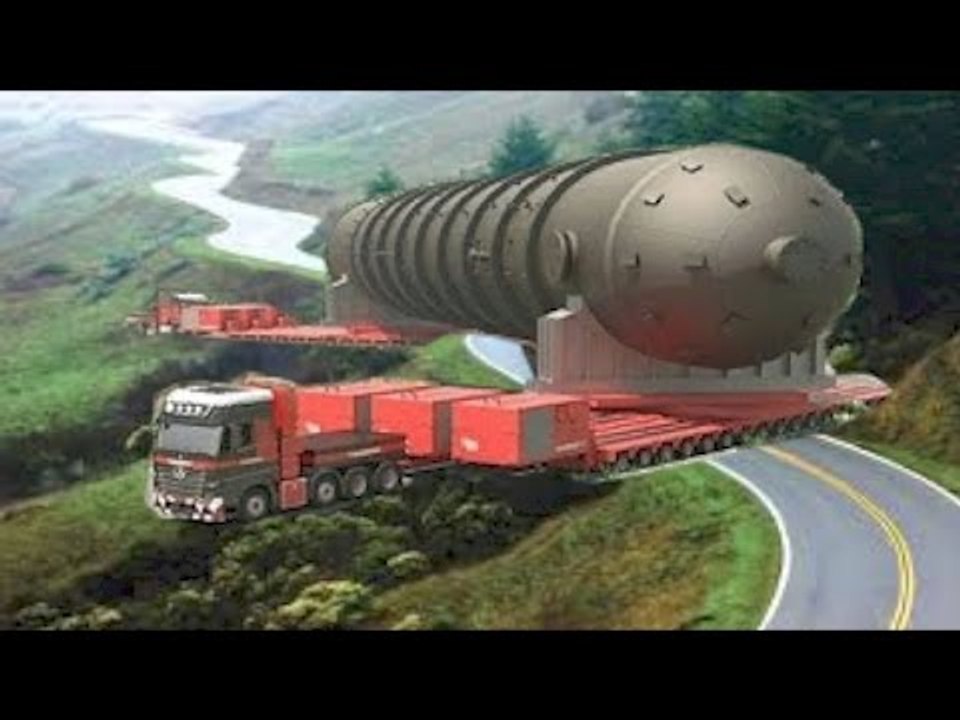 Extra large truck carrying over size loads