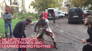 Watch: Get a behind-the-scenes look at Tom Cullen's 'Knightfall' sword training