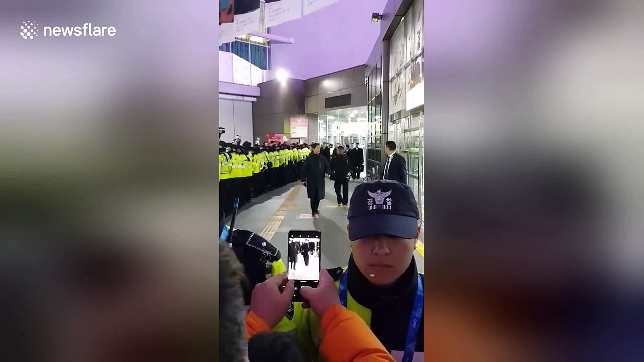 Kim Jong Un’s sister arrives at South Korean train station
