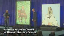 Los Obama presentan sus retratos oficiales en Washington