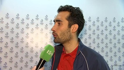 Jeux Olympiques - Pyeongchang 2018 - La réaction de Martin Fourcade après sa médaille d'Or