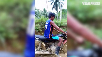 Going Nowhere Fast... Motorcyclists Stuck In Mud