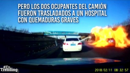 Peligro en la vía: el impactante accidente en China por fuga de camión con gas