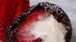 Deep Fried Chocolate Cheesecake-Stuffed Strawberries