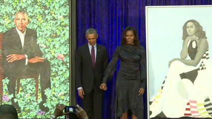 Les portraits de Michelle et Barack Obama entrent au musée