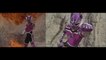 PR Jungle Fury Purple Wolf Ranger and Zord First Appearance Split Screen (PR and Sentai version)