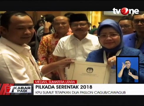 KPU Sumut Tetapkan 2 Paslon Cagub-Cawagub