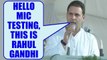 Congress President Rahul Gandhi faces problem with microphone during election rally | Oneindia News