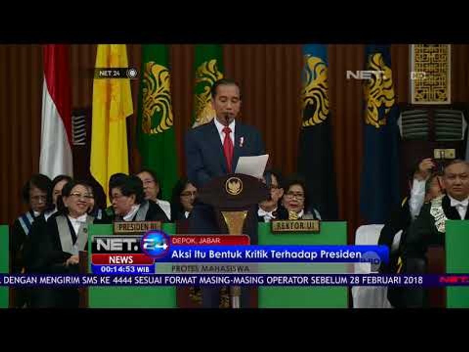 Aksi Protes Seorang Mahasiswa UI Terhadap Presiden - NET 24