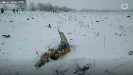 Workers Find Body Parts From Russian Plane Crash
