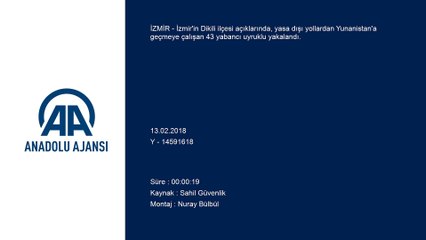 Dikili ilçesi açıklarında 43 yabancı uyruklu yakalandı - İZMİR